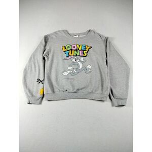 Looney Tunes Sweater Junior Sweatshirt‎ Medium 7-9 Bugs Bunny  Daffy Duck Tweety